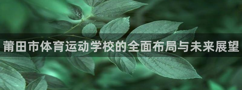 公海赌赌船官网下载招商：莆田市体育运动学校的全面布局